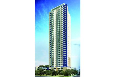 a rendering of a tall skyscraper at Alto padrão com ar, garagem, sacada integrada in Belém