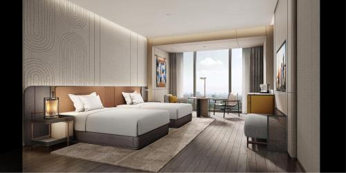 Ένα ή περισσότερα κρεβάτια σε δωμάτιο στο Hyatt Centric The Ring Chengdu
