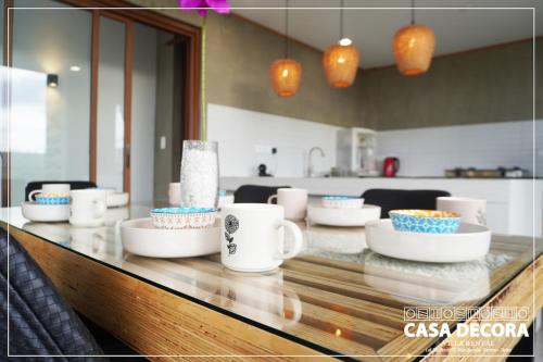 Kuchyň nebo kuchyňský kout v ubytování Casa Decora