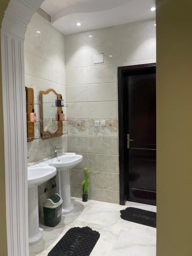 a bathroom with a sink and a mirror at alula apartment in Quai