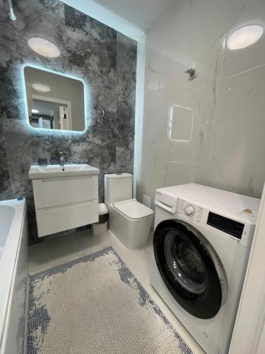 Koupelna v ubytování Mega