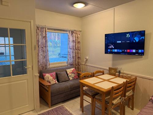 un salon avec un canapé et une table dans l'établissement Moonlight 311 Visit Levi, à Levi