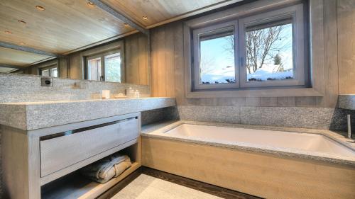 Ένα μπάνιο στο Chalet Crystal