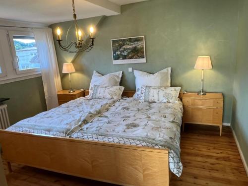 Postel nebo postele na pokoji v ubytování Ferienhaus Schönbachhof