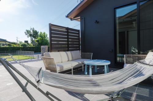 Balkón nebo terasa v ubytování HK House