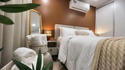 Llit o llits en una habitació de Apartmento en Edificio Fronterra