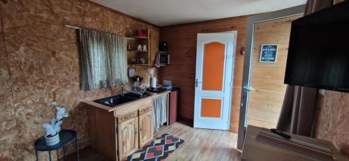 Dapur atau dapur kecil di Studio accueillant à La Plaine-des-Palmistes, 15 m²