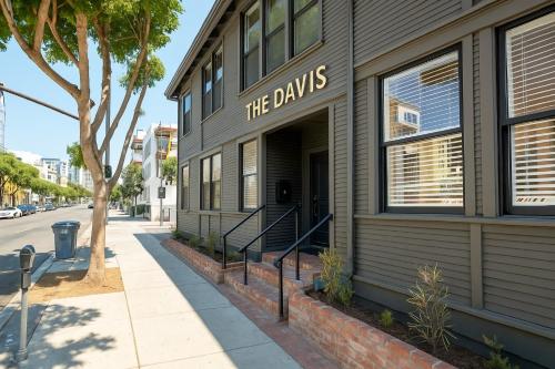 a building with a sign that reads the dayls at The Davis Downtown San Diego in San Diego