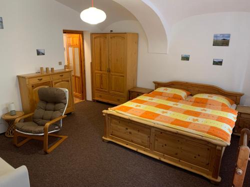 Ένα ή περισσότερα κρεβάτια σε δωμάτιο στο VegZion - vegan B&B