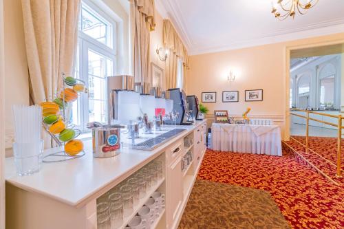 Kuchyň nebo kuchyňský kout v ubytování Spa Resort PAWLIK-AQUAFORUM