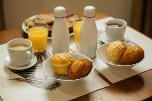Možnosti snídaně pro hosty v ubytování Appart Hotel Eugenie