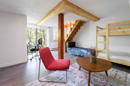 Istumisnurk majutusasutuses Le chaleureux Shack - Spa, lac & Ski