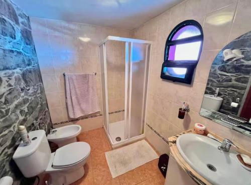 Koupelna v ubytování Casa das maravilhas