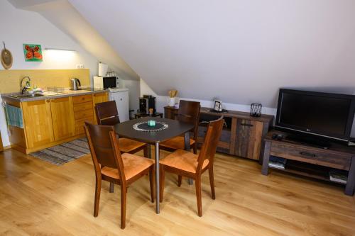 Kuchyň nebo kuchyňský kout v ubytování Apartmán Linda Tále