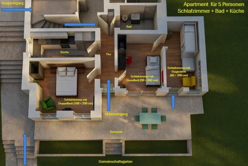 The floor plan of LLAPARTMENTS Stuttgart Nord