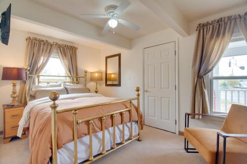 a bedroom with a bed and a window at Red Gates Cottage 3 Miles to University! in Laramie