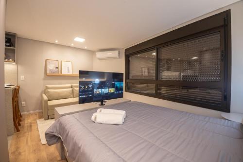 Postel nebo postele na pokoji v ubytování Loft 511 Parque Una - Aurora