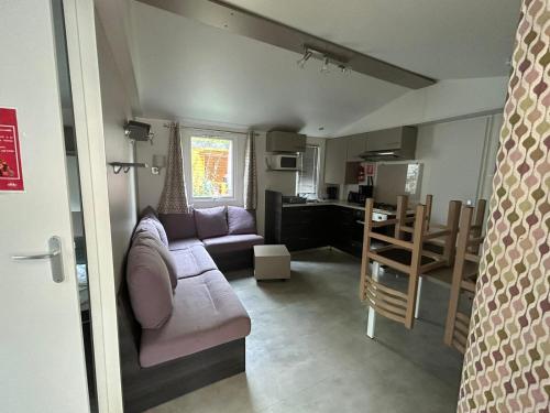 Et opholdsområde på Mobilhome a la deco zen camping sur soulac