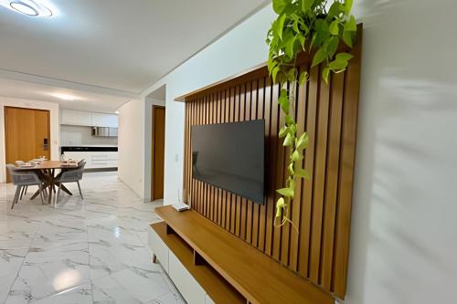 TV a/nebo společenská místnost v ubytování Apt no Coração das Montanhas Capixabas