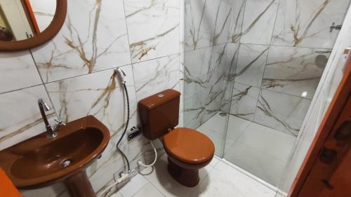 Koupelna v ubytování Suíte Nete Andrade