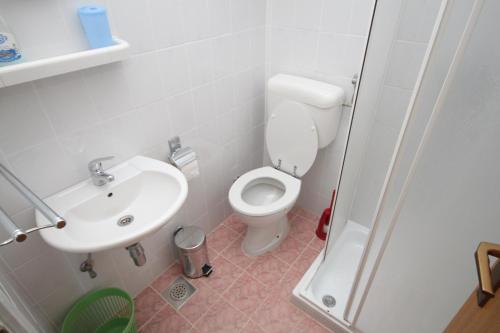 ヴェリ・ロシニュにあるRooms by the sea Veli Losinj, Losinj - 8032のトイレと洗面台のある小さなバスルーム