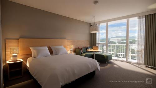 Katil atau katil-katil dalam bilik di Pacific Hotel Cairns