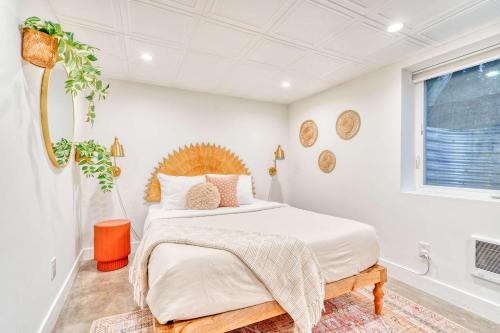 a bedroom with a bed and a window at Stay Portland - Budget-Friendly Basement Hideaway - 91 WalkScore in Portland