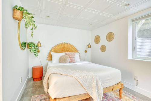 a bedroom with a bed and a window at Stay Portland - Budget-Friendly Basement Hideaway - 91 WalkScore in Portland