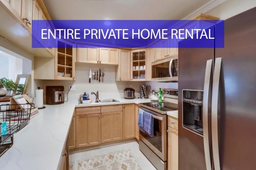 an image of a kitchen with the words entire private home rental at Entire Private Home with 3 Bedrooms 2 Bathrooms, Family Home Free Pool, Tub and Parking, Available Now in Chula Vista