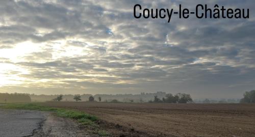 a dirt road in a field under a cloudy sky at Le Refuge Des Saisons 