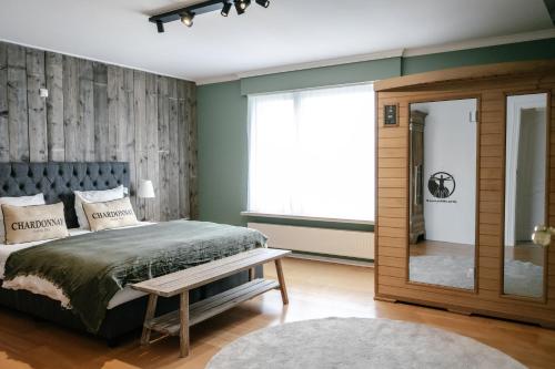 Ένα ή περισσότερα κρεβάτια σε δωμάτιο στο Casa-Vino