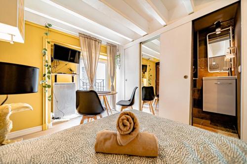 Warm and well-appointed studio Foch Masséna district