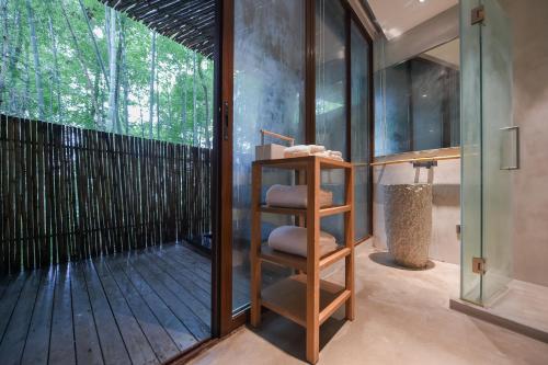 Koupelna v ubytování Qing XIA Shan Ju Resort Hotel