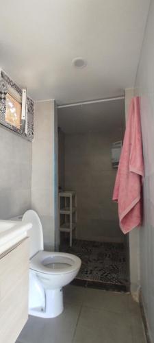 Ένα μπάνιο στο Studio proximité de plage guyville