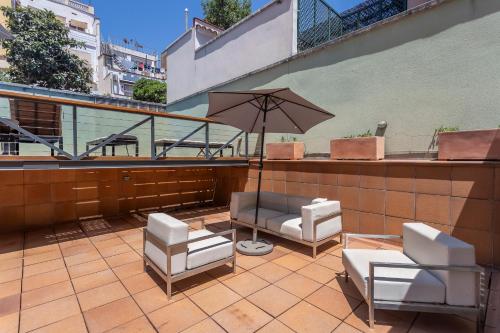 Balkón nebo terasa v ubytování My Space Barcelona Gracia Pool Terrace