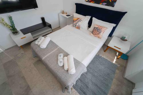 Postel nebo postele na pokoji v ubytování Villa Jar – Élégance et authenticité