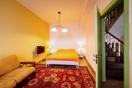 Postel nebo postele na pokoji v ubytování Homin Tsaghkadzor