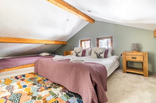 Postel nebo postele na pokoji v ubytování Chalet 715