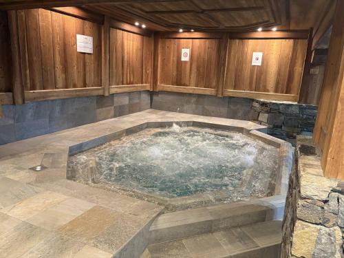 a hot tub in the middle of a room at Appartement cosy à Saint-Martin-de-Belleville avec vue et confort haut de gamme - FR-1-461-23 in Saint-Martin-de-Belleville