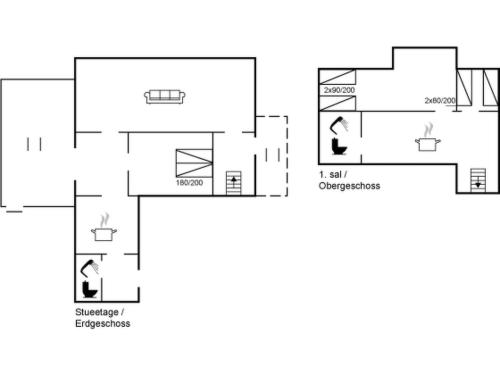 a schematic diagram of a house at Holiday Home Amlethus - 375m from the sea by Interhome in Allinge