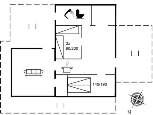 a schematic diagram of the experimental facility at Holiday Home Heinke - 2km from the sea by Interhome in Fanø