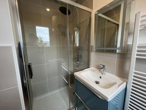 Koupelna v ubytování Le Petit Rustique