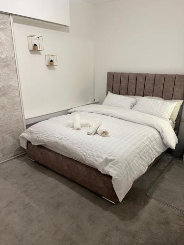 Katil atau katil-katil dalam bilik di Digbeth Luxury 1 Bed Studio Apartment