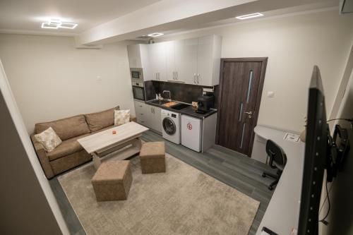 Η κουζίνα ή μικρή κουζίνα στο Апартамент Милена