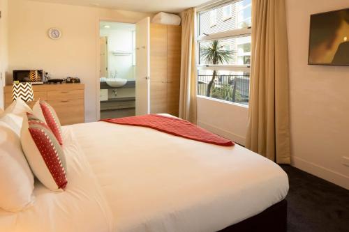 Ένα ή περισσότερα κρεβάτια σε δωμάτιο στο Marina 303A-Studio