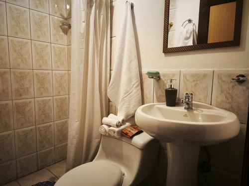 Ένα μπάνιο στο Comfortable Suite -San Blas near Basilica of Quito