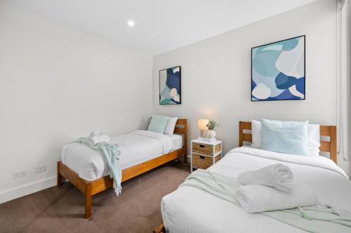 Postel nebo postele na pokoji v ubytování Salt 15 Luxury Apartment
