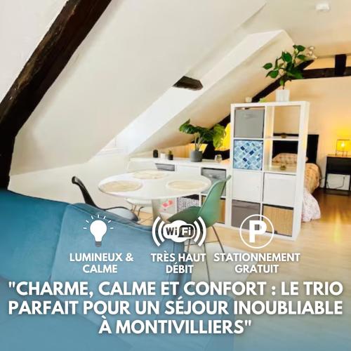 une publicité dans un magazine pour un appartement dans un grenier dans l'établissement Dalikyda - La Perle de Montivilliers, à Montivilliers