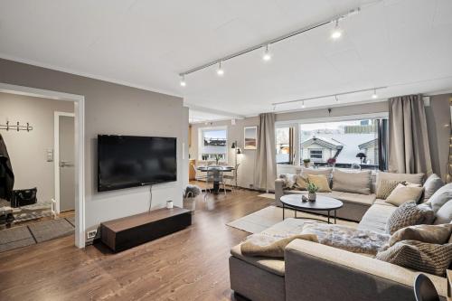 Μια τηλεόραση ή/και κέντρο ψυχαγωγίας στο The Reindeer Lounge, Nordic Comfort in the Arctic