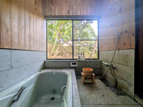 Ένα μπάνιο στο Nasu Central Private Villa